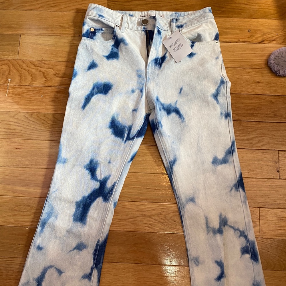ASOS acid wash kick flare jeans